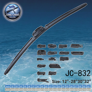 JC-832多功能無骨雨刷組 100% 天然橡膠條和彈簧鋼